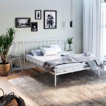 Cama Queen em Aço Begônia CabeCasa MadeiraOriginals