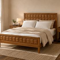 Cama Queen em Madeira Maciça de Pinus 168x210cm Ravena