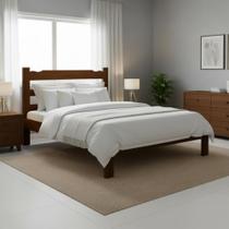 Cama Queen Esmeralda Madeira Maciça Castanho Resistente Cama Queen Esmeralda Madeira Maciça Castanho Resistente