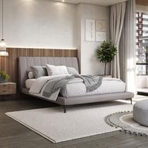 Cama Queen Estofada com Cabeceira Moon Cama Queen Estofada com Cabeceira Moon