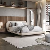 Cama Queen Estofada Linho com Cabeceira Sun Cama Queen Estofada Linho com Cabeceira Sun