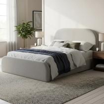 Cama Queen Estofada Moderna com Design Elegante Sofisticado
