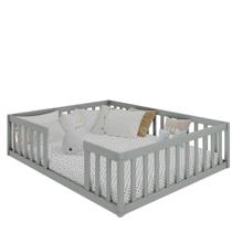 Cama Queen Montessoriana Cinza Cama Queen Montessoriana Cinza