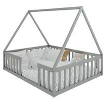 Cama Queen Montessoriana Valentina Cinza Cama Queen Montessoriana Valentina Cinza