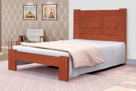 Cama Queen Size Malbec de Madeira Maciça Tauari Cor Imbuia