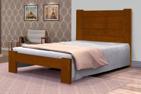 Cama Queen Size Malbec de Madeira Maciça Tauari Cor Imbuia