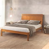 Cama Queen Size Rattan Madeira Maciça Linha Naturale Eucalipto/Tauari