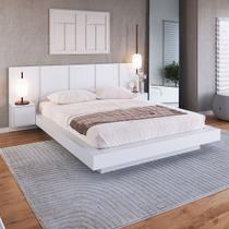 Cama Queen Zurique 2 Portas Branco - Art In Móveis Cama Queen Zurique 2 Portas Branco - Art In Móveis