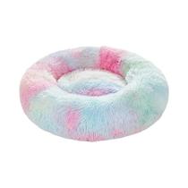 Cama Redonda para Pet - Formato Donut de Pelúcia Anti-Ansiedade