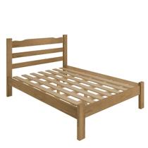 Cama Reforçada Casal Nemargi em Madeira Macia Cor Nogueira Cama Reforçada Casal Nemargi em Madeira Macia Cor Nogueira