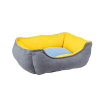 Cama Retangular M Azul e Amarela