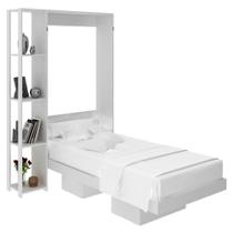 Cama Retratil De Parede Solteiro Cm8013 Branco Branco Cama Retratil De Parede Solteiro Cm8013 Branco Branco