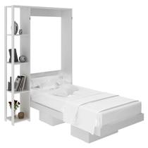 Cama Retratil De Parede Solteiro CM8013 Branco Tecno Mobili