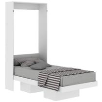 Cama Retratil De Parede Solteiro Cm8015 Branco Branco Cama Retratil De Parede Solteiro Cm8015 Branco Branco