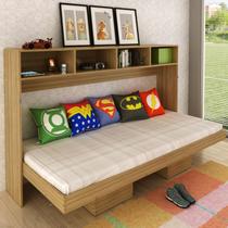 Cama Retratil Horizontal Solteiro CM8020 Amendoa Tecno Mobili Cama Retratil Horizontal Solteiro CM8020 Amendoa Tecno Mobili