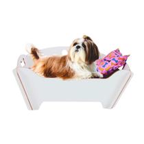 Cama Sofá Pet Caminha para Gatos e Cães Pequenos MDF Branco