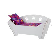 Cama Sofá Pet Caminha para Gatos e Cães Pequenos MDF Branco