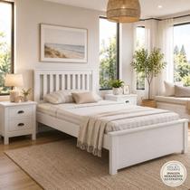 Cama Solteirão Madeira Maciça - Ecoconfort Branco Cama Solteirão Madeira Maciça - Ecoconfort Branco