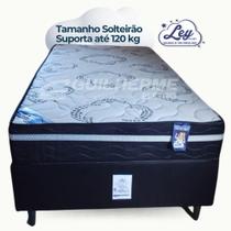 Cama Solteirão Para Solteiro Conjunto Box de Molas Ensacadas Isofort Luxo Preto da Ley Colchões