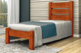 Cama Solteirão (Solteiro Extra) Maiorca de Madeira Maciça Angelim Pedra/Tauari - Cor Mel
