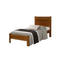 Cama Solteiro 100% Madeira Maciça Reforçada Lara Castanho