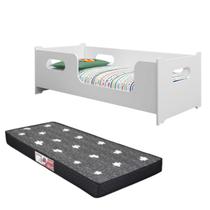 Cama Solteiro 100% MDF Incluso Colchão D20 Montessoriana Juvenil Resistencia Conforto