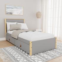 Cama Solteiro 2 Gavetas Íris CabeCasa MadeiraOriginals