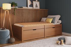 Cama Solteiro 2 Gavetas Madeira Maciça Beauty Cama Solteiro 2 Gavetas Madeira Maciça Beauty