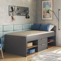 Cama Solteiro 2 Gavetas New Conect Cama Solteiro 2 Gavetas New Conect