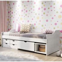 Cama Solteiro 5 Gavetas e Nicho Madeira Maciça Floro Cama Solteiro 5 Gavetas e Nicho Madeira Maciça Floro
