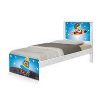 Cama Solteiro Adesivada Astronauta com Colchão Cama Solteiro Adesivada Astronauta com Colchão