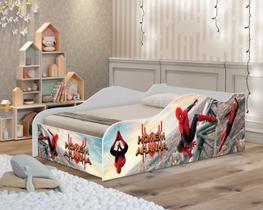 Cama Solteiro Adesivada Com Proteção Lateral Varios Temas Para Quarto De Menino Decoração Infantil De Herois