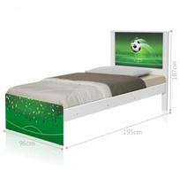Cama Solteiro Adesivada Copa Futebol com Colchão Cama Solteiro Adesivada Copa Futebol com Colchão