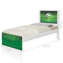 Cama Solteiro Adesivada Copa Futebol com Colchão Cama Solteiro Adesivada Copa Futebol com Colchão