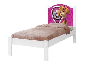 Cama Solteiro Adesivada Patrulhas Rosa Pink Menina MDF