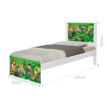 Cama Solteiro Adesivada Safari com Colchão