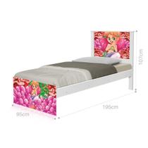 Cama Solteiro Adesivada Sereia e Corais