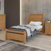 Cama Solteiro Ambiente Reali 90 Amêndoa Clean - Lopas