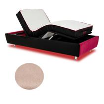 Cama Solteiro Articulada Gamer Suéde Bege 108x218 C Massagem