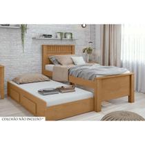 Cama Solteiro Athenas 2 Gavetas c/Auxiliar Rovere - Lopas