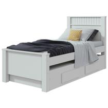 Cama Solteiro Athenas Plus Auxiliar Lopas Branco ByMobille