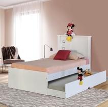 Cama Solteiro Barcelona Branco e Preto com Cama Auxiliar - Tebarrot Cama Solteiro Barcelona Branco e Preto com Cama Auxiliar - Tebarrot