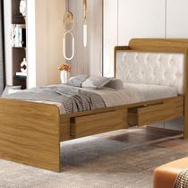 Cama Solteiro Baú com Ú 2 Gavetas Tamires