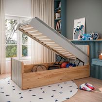 Cama solteiro bau Flow Natural em Madeira Maciça Cama solteiro bau Flow Natural em Madeira Maciça