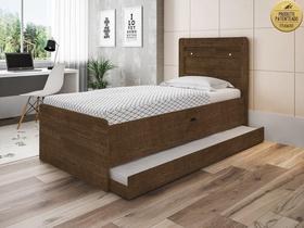 Cama solteiro bau larissa com cama auxiliar dani malbec Cama solteiro bau larissa com cama auxiliar dani malbec