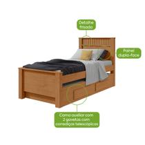 Cama Solteiro Bibox 2 Gavetas Athenas - Lp - Rei de Casa Cama Solteiro Bibox 2 Gavetas Athenas - Lp - Rei de Casa