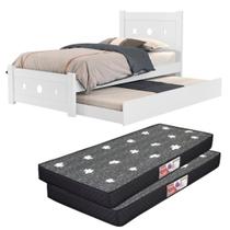 Cama Solteiro Bicama Auxiliar 2 Colchões Resistente Sol Cor Cama Solteiro Bicama Auxiliar 2 Colchões Resistente Sol Cor