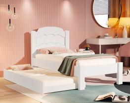 Cama Solteiro Bicama com Auxiliar 100% MDF Estrado Reforçado Cama Solteiro Bicama com Auxiliar 100% MDF Estrado Reforçado