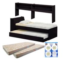 Cama Solteiro Bicama Estante Ditália +luz+2colc BB2829