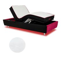 Cama Solteiro Box Gamer Suéde Branco 108x218 Com Massagem Cama Solteiro Box Gamer Suéde Branco 108x218 Com Massagem